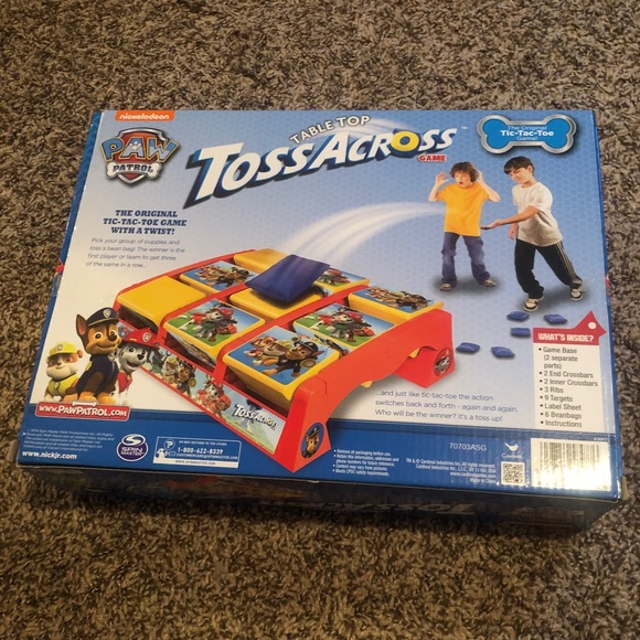 Nickelodeon Paw Patrol Table Top Bean Bag Toss Across Tic Tac Toe - Picture 2 of 5